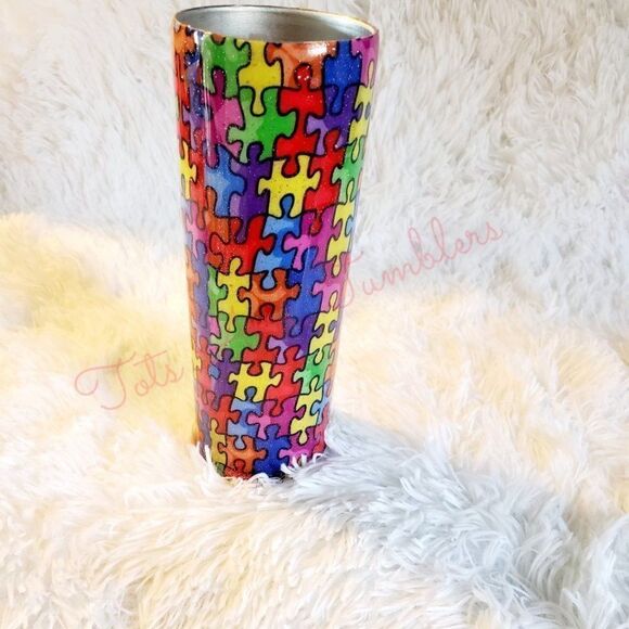 Autism Awareness 20 oz Hogg Stainless Steel - Picture 2 of 8